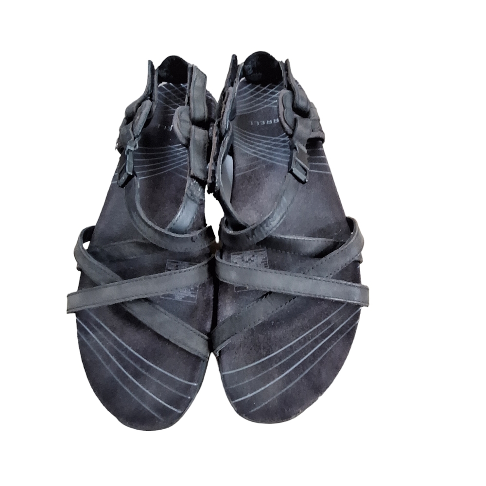 Merrell Aster Bungee Women's Black Strappy Leather Performance Sandals sz8 - Picture 5 of 9